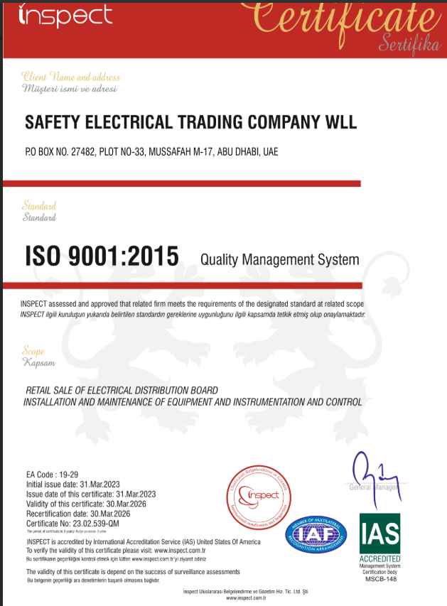 ISO Certificate